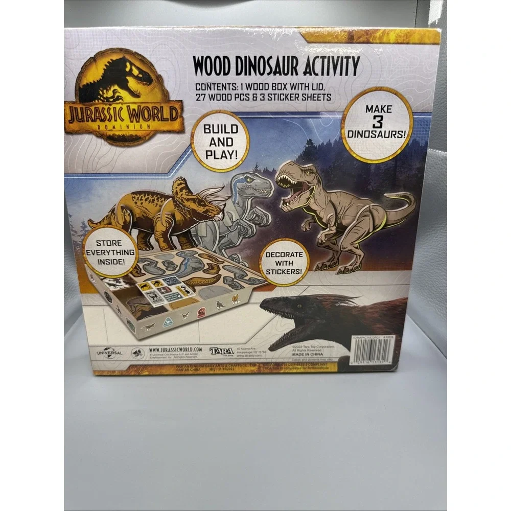 NIP Jurassic World Wood Dinosaur Activity- Make 3 Dinosaurs